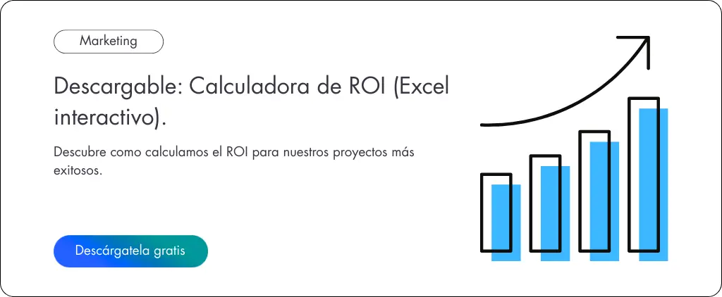 Descargable Calculadora de ROI (Excel interactivo). Descargable: Calculadora de ROI (Excel interactivo).